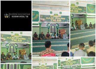 Kodim 0426 TB Menggelar Do’a Bersama Dalam Rangka Memperingati Hari Juang TNI-AD Ke-79