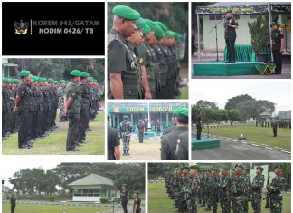 Dandim 0426 TB Bacakan Amanat KASAD Di Peringatan Hari Juang TNI-AD Ke-79 TA 2024