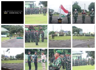 Kodim 0426 TB Gelar Upacara Bendera Bulanan 17an Menggala (Tulang Bawang) — Jajaran Kodim 0426