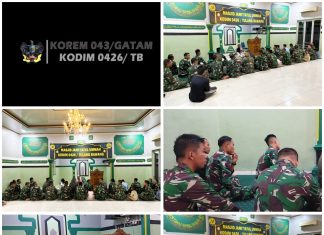 Kodim 0426 TB, Gelar Doa Bersama Jelang Pergantian Tahun 2025 Dan Memasuki Bulan Rajab