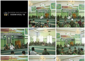 Kodim 0426 TB, Gelar Do’a Bersama Dalam Rangka Menyambut HUT Kodam II Sriwijaya Ke-79