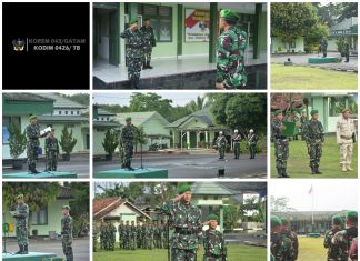 Kodim 0426 TB, Melaksanakan Upacara Pengibaran Bendera Bulanan