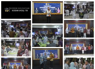 Dandim 0426 TB, Didampingi Ketua Persit KCK, Hadiri Malam Pisah Sambut Kapolres Tuba