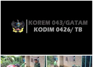 Babinsa 426-05 PA, Bantu Cetak Batako Untuk Pembangunan Rumah Warga
