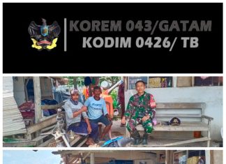 Sertu Amroni Babinsa Koramil 426-05/PA Menghimbau Warga Binaannya Untuk Selalu Waspada Di Musim Penghujan Ini