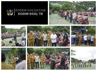Dandim 0426/TB Hadiri Penyerahan Alsintan di Tulang Bawang, Dukung Swasembada Pangan
