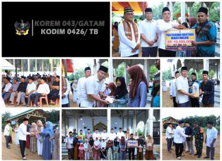 Dandim 0426/TB Dampingi Wakil Bupati Tuba, Dalam Safari Ramadhan Di Pondok Pesantren Ruodhatul Hidayah