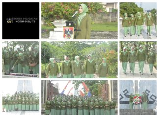 HUT Ke-79 Persit Menghormati Jasa Pahlawan, Persit KCK Cabang XLlX Dim 0426 Laksanakan Ziarah