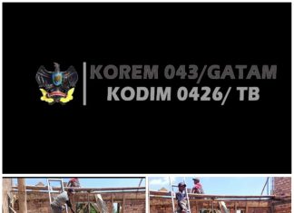 Kebersamaan Babinsa, Gotong-Royong Bantu Bangun Rumah Warga Binaan