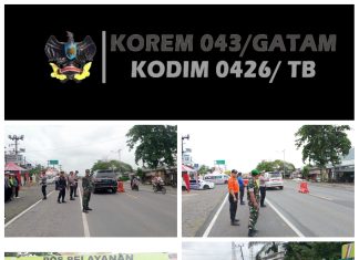 Jajaran Kodim 0426 TB Berkolaborasi Bersama Kepolisian Amankan Arus Mudik di Hari Lebaran