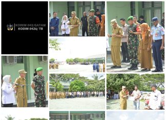 Dandim 0426/Tulang Bawang Dampingi Bupati Di alam Penyerahan Alsintan Kementan RI untuk Petani Tuba TA. 2025