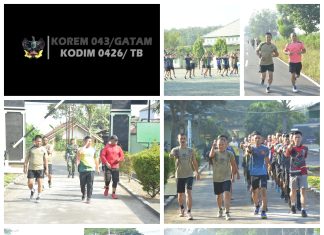 Dandim 0426 TB, Pimpin Lari Pagi Bersama, Untuk Menjaga Kekebalan Tubuh