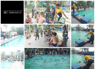 Tes Kesegaran Jasmani Periodik, l TA 2025, Kodim 0426 TB, Uji Keterampilan Renang Dasar Prajurit