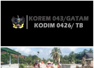 Babinsa 426-03 Rawajitu Bersama Warga Pengecoran Rabat Beton Jalan Setapak