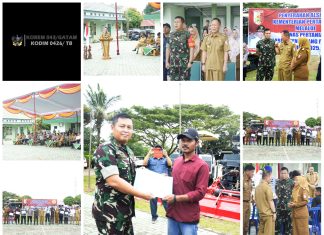 Dandim 0426 TB, Hadiri Penyerahan Alsintan Dari Kementan RI, Dukung Swasembada Pangan Nasional