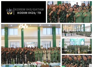 Dandim 0426 TB, Turut Sambut Pangdam ll Sriwijaya Kunker Ke Korem 043/Gatam