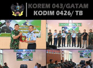 Sinergitas TNI: Dandim 0426 TB, Sambut Hangat Audiensi Danlanud Pangeran M. Bun Yamin