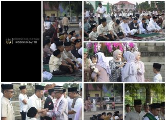 Dandim 0426 TB, Laksanakan Sholat Idul Adha 1446 H/ 2025 Bersama Forkopimda Di Masjid Islamic Centre Tuba