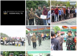 Dandim 0426 TB, Hadiri Penyerahan Alsintan Dan Benih Padi Dari Kementerian RI