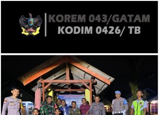 Babinsa 426-01/SP, Bersama Bhabinkamtibmas Monitoring Ronda Malam