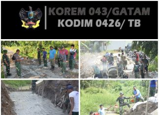 Kodim 0426 Tulang Bawang Bangun Jembatan Penghubung Antar Asrama