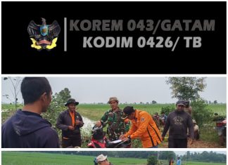 Babinsa Koramil 426-03 Rawajitu, PPL, dan Petani Gropyokan Hama Tikus di Rawajitu Selatan