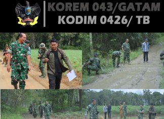 Pgs. Pasiter Kodim 0426 TB, Kapten Inf Sutio Tinjau Langsung Lokasi TMMD Ke-125 Di Kampung Moris Jaya