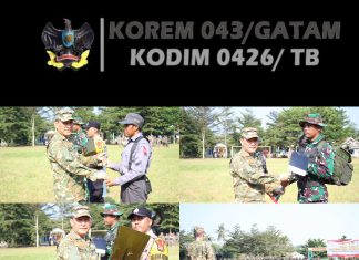 Bupati Tulang Bawang Serahkan Alat Kerja Secara Simbolis kepada Satgas TMMD ke-125 Kodim 0426/TB