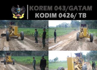 Motor Grader Satgas TMMD ke-125 Ratakan Tanah Sebelum Pemasangan Subbase di Kampung Moris Jaya