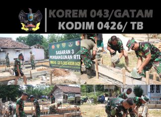 Satgas TMMD ke-125 Laksanakan Pengecoran RTLH di Kampung Agung Dalam