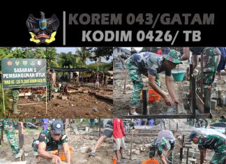 Awali Pembangunan RTLH, Satgas TMMD Laksanakan Pemasangan Benang dan Penggalian Pondasi