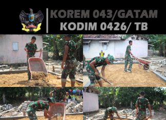 Penimbunan Tanah RTLH Jadi Fokus Satgas TMMD ke-125 di Kampung Agung Dalam