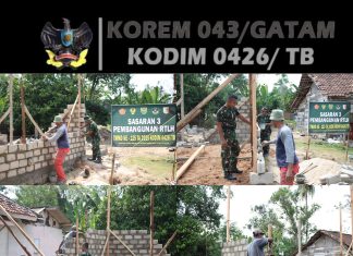 Satgas TMMD ke-125 Kodim 0426/Tulang Bawang Lanjutkan Pekerjaan RTLH di Kampung Agung Dalam