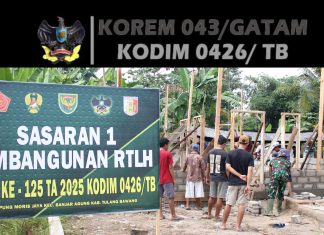 Satgas TMMD Lanjutkan Pemasangan Bata Rumah RTLH di Kampung Moris Jaya