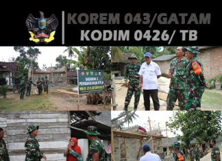 Dansatgas TMMD ke-125 Tinjau Pekerjaan RTLH Sasaran 3 di Kampung Agung Dalam