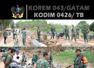 Dansatgas TMMD ke-125 Kodim 0426/TB Tinjau Titik Jembatan 1 Penghubung Moris Jaya–Agung Dalam
