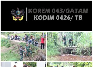 Dandim 0426/Tulang Bawang Tinjau Lokasi TMMD ke-125 dari Titik Nol Hingga Titik Akhir