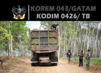 Pengerasan Jalan TMMD Kodim 0426 di Moris Jaya Dimulai, Material Subbase Tiba di Lokasi