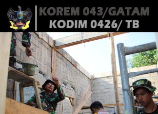 Satgas TMMD dan Warga Gotong Royong Cor Talang RTLH Sasaran 2 Moris Jaya
