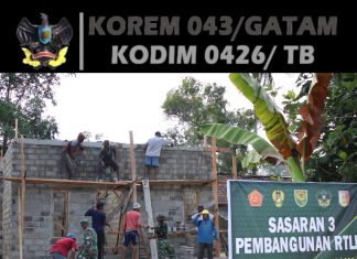 RTLH Sasaran 3 TMMD 125 Kodim 0426/Tulang Bawang di Agung Dalam Masuki Tahap Pengecoran Talang