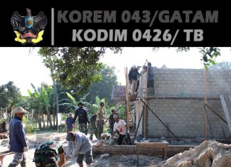 Progres RTLH Sasaran 1 TMMD ke-125 Moris Jaya Masuki Tahap Pengecoran Talang