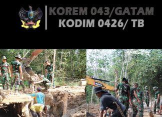 Gunakan Excavator, Satgas TMMD Pastikan Pemasangan Trucuk Jembatan di Kampung Moris Jaya Lebih Kuat