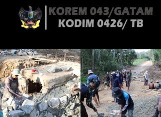Pemasangan Dinding Batu Jembatan TMMD ke-125 di Kampung Moris Jaya Tingkatkan Kekuatan Struktur