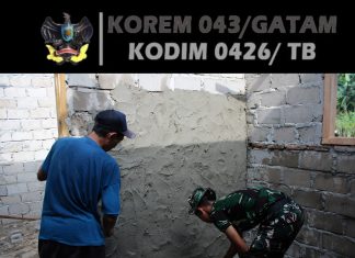 Plester Dinding RTLH Sasaran 1 TMMD ke-125 Terus Dikebut