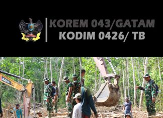 TMMD ke-125 Kodim 0426/Tulang Bawang Bangun Jembatan di Kampung Moris Jaya, Tahap Pemasangan Trucuk Kayu Dimulai