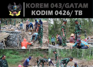 Pemasangan Dinding Jembatan TMMD 125 Kodim Tulang Bawang Berlanjut, Satgas Fokuskan Kekuatan Struktur