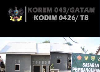 Satgas TMMD 125 Kodim Tulang Bawang Lanjutkan Pekerjaan Mengaci dan Plester RTLH Sasaran 2 di Kampung Moris Jaya