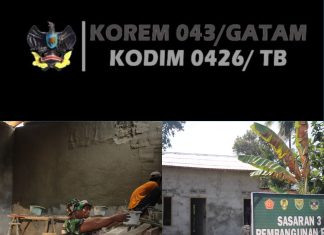 Progres RTLH Sasaran 3 TMMD 125 Kodim TB: Pemasangan Asbes dan Plester Dinding Terus Dikebut