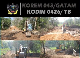 Satgas TMMD ke-125 Kodim 0426/Tulang Bawang Gunakan Excavator untuk Penimbunan Talud di Kampung Moris Jaya