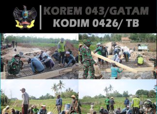 Pembangunan Jembatan TMMD ke-125 Kodim 0426/Tulang Bawang Masuki Tahap Pemasangan Besi